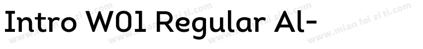 Intro W01 Regular Al字体转换